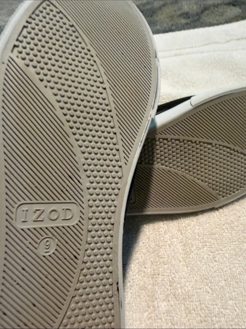 Izod Men's Charcoal Canvas Lace-Up Sneakers with White Accents
